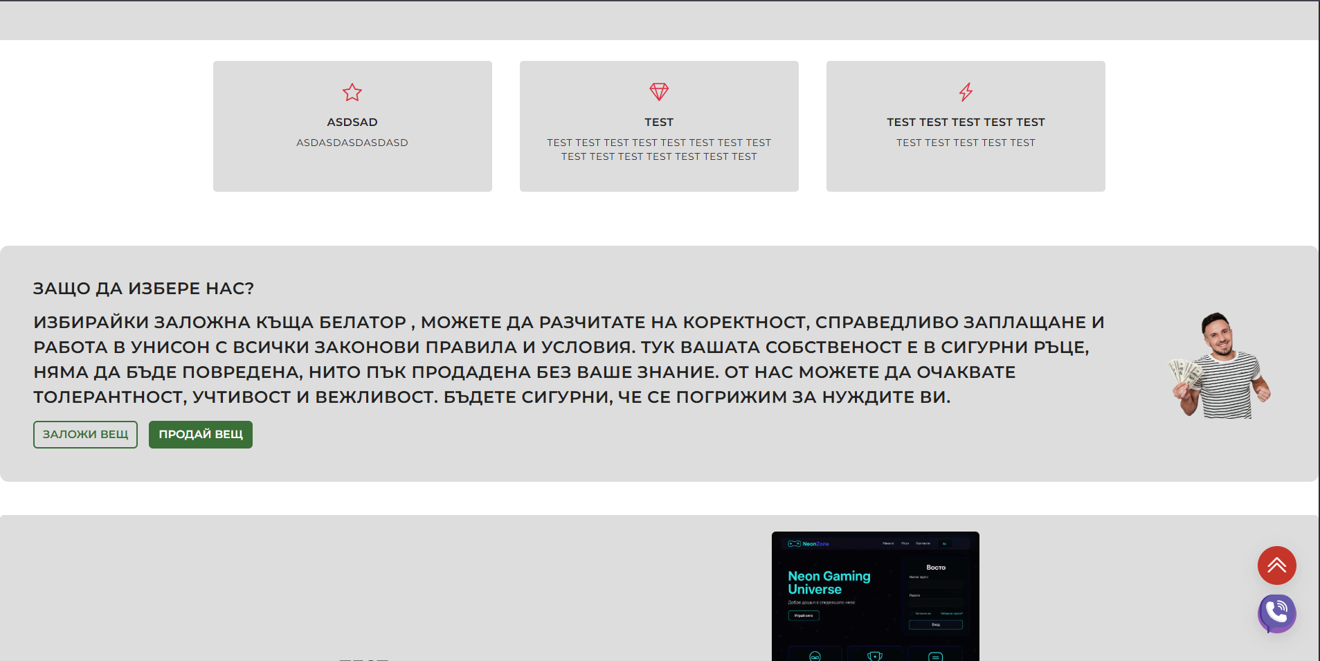 Снимка 3 — Заложна Къща - Белатор (продава се дизайн+CMS)